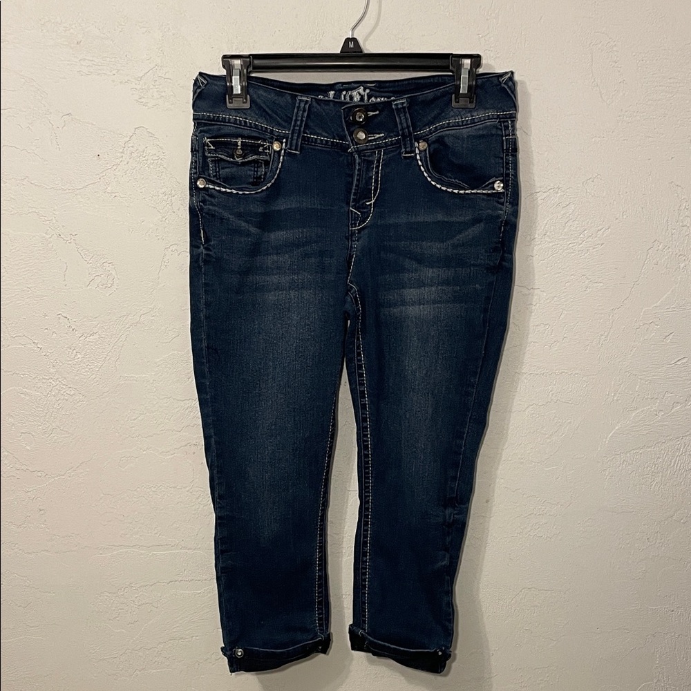 Wallflower Dark Blue Ankle Jeans